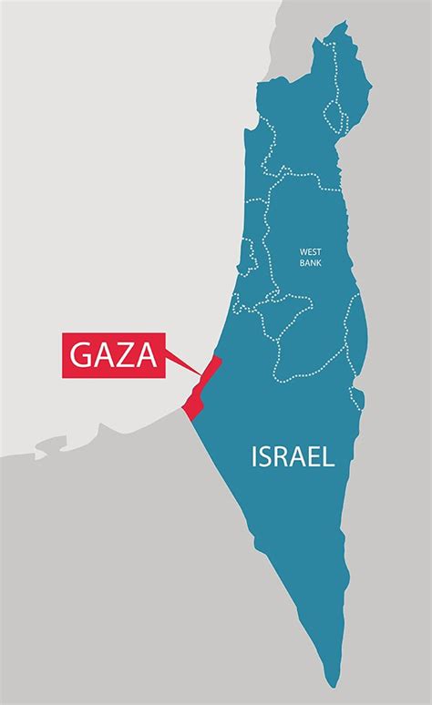 mapa da faixa de gaza e israel e palestina
